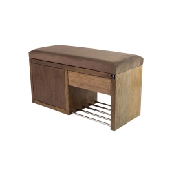Ławka Szafka Pufa Tapicerowana Siedzisko Gładkie Brązowy LGS-7 Rozmiary od 50 cm do 200 cm