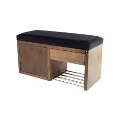 Ławka Szafka Pufa Tapicerowana Siedzisko Gładkie Grafit LGS-7 Rozmiary od 50 cm do 200 cm