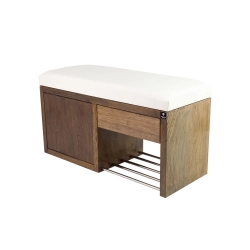 Ławka Szafka Pufa Tapicerowana Siedzisko Gładkie Ekoskóra Biały LGS-7 Rozmiary od 50 cm do 200 cm