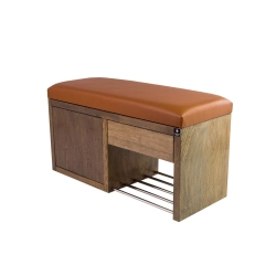 Ławka Szafka Pufa Tapicerowana Siedzisko Gładkie Ekoskóra Brąz LGS-7 Rozmiary od 50 cm do 200 cm