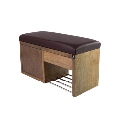 Ławka Szafka Pufa Tapicerowana Siedzisko Gładkie Ekoskóra Brąz LGS-7 Rozmiary od 50 cm do 200 cm