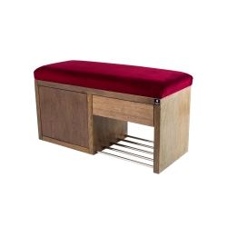 Ławka Szafka Pufa Tapicerowana Siedzisko Gładkie Bordowy LGS-7 Rozmiary od 50 cm do 200 cm