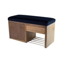 Ławka Szafka Pufa Tapicerowana Siedzisko Gładkie Granatowy LGS-7 Rozmiary od 50 cm do 200 cm