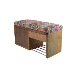 Ławka Szafka Pufa Tapicerowana Siedzisko Gładkie Hexagony Mandala LGS-7 Rozmiary od 50 cm do 200 cm