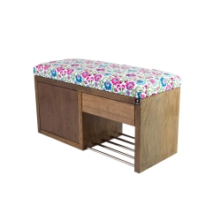 Ławka Szafka Pufa Tapicerowana Siedzisko Gładkie Kwiaty Łowieckie LGS-7 Rozmiary od 50 cm do 200 cm