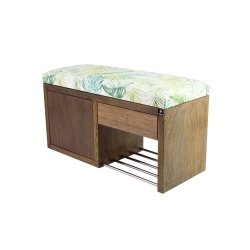 Ławka Szafka Pufa Tapicerowana Siedzisko Gładkie Liście Monstery LGS-7 Rozmiary od 50 cm do 200 cm