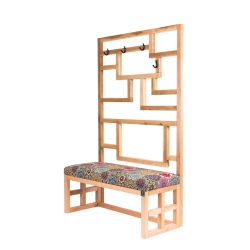 Ławka Szafka Pufa Tapicerowana Siedzisko Gładkie Hexagony Mandala Wieszak LGS-70 Rozmiary od 50 cm do 200 cm