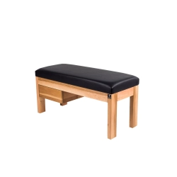 Ławka Szafka Pufa Tapicerowana Siedzisko Gładkie Ekoskóra Czarny LGS-71 Rozmiary od 50 cm do 200 cm