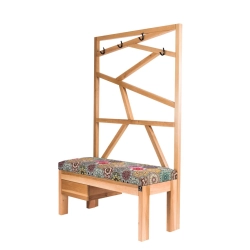 Ławka Szafka Pufa Tapicerowana Siedzisko Gładkie Hexagony Mandala Wieszak LGS-72 Rozmiary od 50 cm do 200 cm