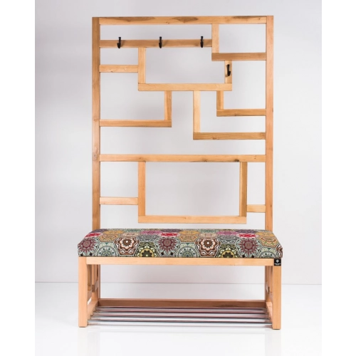 Ławka Szafka Pufa Tapicerowana Siedzisko Gładkie Hexagony Mandala Wieszak LGS-74 Rozmiary od 50 cm do 200 cm