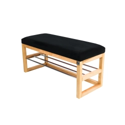 Ławka Szafka Pufa Tapicerowana Siedzisko Gładkie Czarny LGS-79 Rozmiary od 50 cm do 200 cm