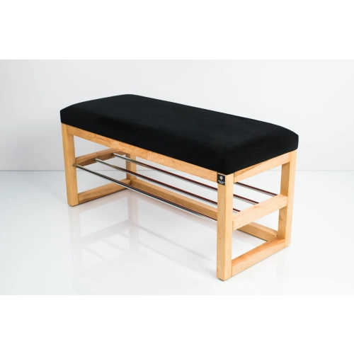 Ławka Szafka Pufa Tapicerowana Siedzisko Gładkie Czarny LGS-79 Rozmiary od 50 cm do 200 cm