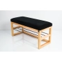 Ławka Szafka Pufa Tapicerowana Siedzisko Gładkie Czarny LGS-79 Rozmiary od 50 cm do 200 cm