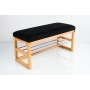 Ławka Szafka Pufa Tapicerowana Siedzisko Gładkie Czarny LGS-79 Rozmiary od 50 cm do 200 cm