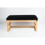 Ławka Szafka Pufa Tapicerowana Siedzisko Gładkie Czarny LGS-79 Rozmiary od 50 cm do 200 cm