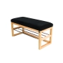 Ławka Szafka Pufa Tapicerowana Siedzisko Gładkie Czarny LGS-79 Rozmiary od 50 cm do 200 cm