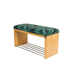 Ławka Szafka Pufa Tapicerowana Siedzisko Gładkie Liście Tropikalne LGS-8 Rozmiary od 50 cm do 200 cm
