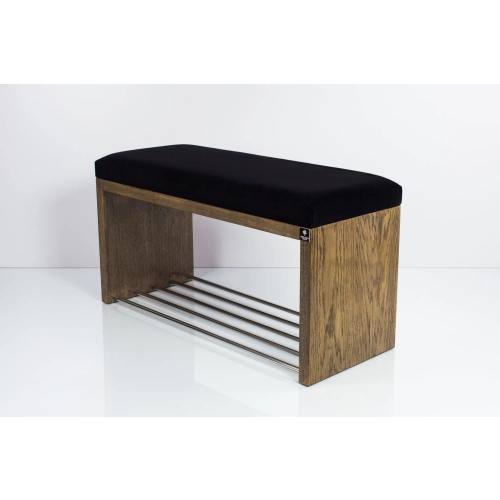 Ławka Szafka Pufa Tapicerowana Siedzisko Gładkie Czarny LGS-8 Rozmiary od 50 cm do 200 cm