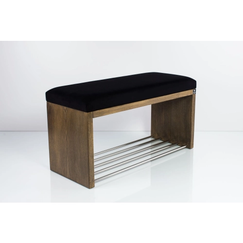 Ławka Szafka Pufa Tapicerowana Siedzisko Gładkie Czarny LGS-8 Rozmiary od 50 cm do 200 cm