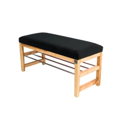 Ławka Szafka Pufa Tapicerowana Siedzisko Gładkie Czarny LGS-80 Rozmiary od 50 cm do 200 cm