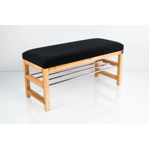 Ławka Szafka Pufa Tapicerowana Siedzisko Gładkie Czarny LGS-80 Rozmiary od 50 cm do 200 cm