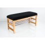 Ławka Szafka Pufa Tapicerowana Siedzisko Gładkie Czarny LGS-80 Rozmiary od 50 cm do 200 cm