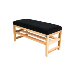 Ławka Szafka Pufa Tapicerowana Siedzisko Gładkie Czarny LGS-81 Rozmiary od 50 cm do 200 cm