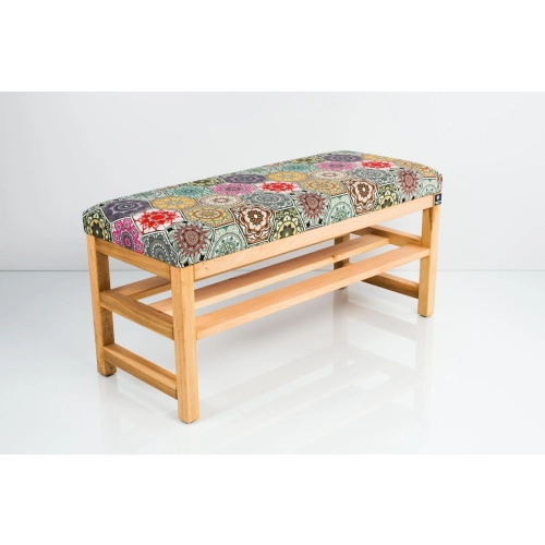 Ławka Szafka Pufa Tapicerowana Siedzisko Gładkie Hexagony Mandala LGS-81 Rozmiary od 50 cm do 200 cm