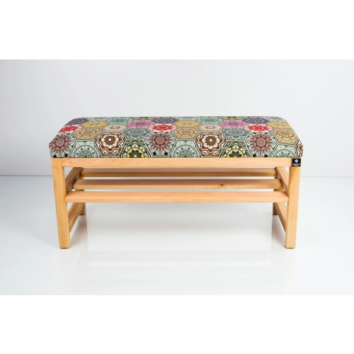 Ławka Szafka Pufa Tapicerowana Siedzisko Gładkie Hexagony Mandala LGS-81 Rozmiary od 50 cm do 200 cm