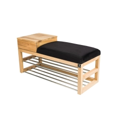 Ławka Szafka Pufa Tapicerowana Siedzisko Gładkie Czarny LGS-83 Rozmiary od 50 cm do 200 cm