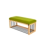 Ławka Pufa Tapicerowana Siedzisko Gładkie Zieleń Pistacja LGS-86 Rozmiary od 50 cm do 200 cm