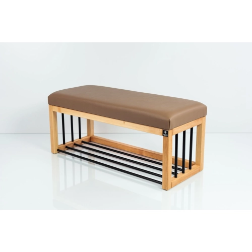 Ławka Pufa Tapicerowana Siedzisko Gładkie Ekoskóra Brązowy LGS-86 Rozmiary od 50 cm do 200 cm