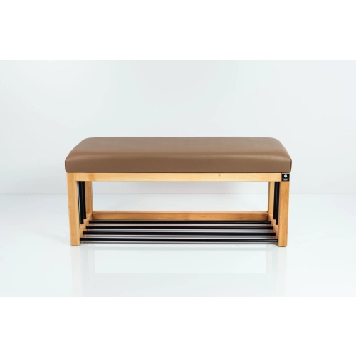 Ławka Pufa Tapicerowana Siedzisko Gładkie Ekoskóra Brązowy LGS-86 Rozmiary od 50 cm do 200 cm