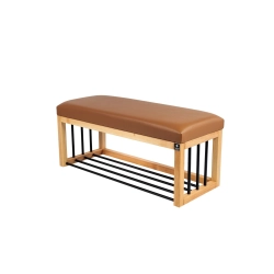 Ławka Pufa Tapicerowana Siedzisko Gładkie Ekoskóra Brązowy LGS-86 Rozmiary od 50 cm do 200 cm