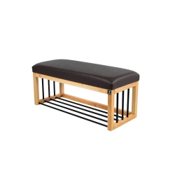 Ławka Pufa Tapicerowana Siedzisko Gładkie Ekoskóra Brązowy LGS-86 Rozmiary od 50 cm do 200 cm