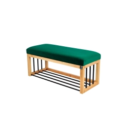 Ławka Pufa Tapicerowana Siedzisko Gładkie Butelkowa Zieleń LGS-86 Rozmiary od 50 cm do 200 cm