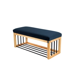 Ławka Pufa Tapicerowana Siedzisko Gładkie Granatowy LGS-86 Rozmiary od 50 cm do 200 cm