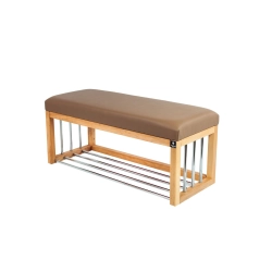 Ławka Pufa Tapicerowana Siedzisko Gładkie Ekoskóra Brązowy LGS-87 Rozmiary od 50 cm do 200 cm