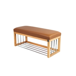 Ławka Pufa Tapicerowana Siedzisko Gładkie Ekoskóra Brązowy LGS-87 Rozmiary od 50 cm do 200 cm
