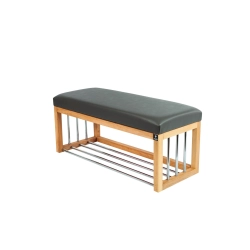 Ławka Pufa Tapicerowana Siedzisko Gładkie Ekoskóra Grafit LGS-87 Rozmiary od 50 cm do 200 cm