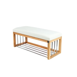 Ławka Pufa Tapicerowana Siedzisko Gładkie Biały LGS-87 Rozmiary od 50 cm do 200 cm