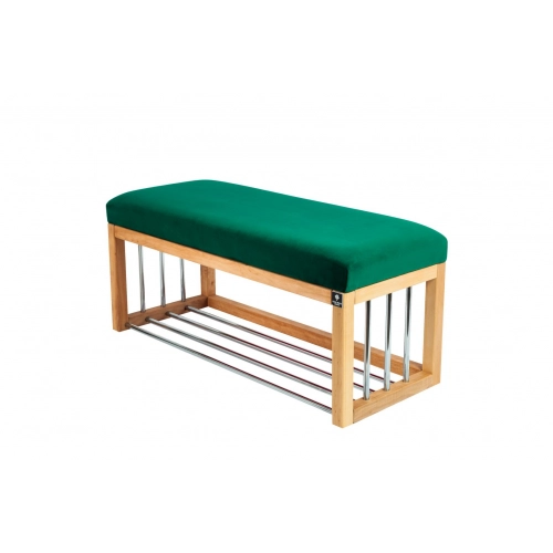 Ławka Pufa Tapicerowana Siedzisko Gładkie Butelkowa Zieleń LGS-87 Rozmiary od 50 cm do 200 cm