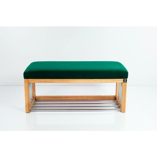 Ławka Pufa Tapicerowana Siedzisko Gładkie Butelkowa Zieleń LGS-87 Rozmiary od 50 cm do 200 cm