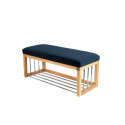 Ławka Pufa Tapicerowana Siedzisko Gładkie Granatowy LGS-87 Rozmiary od 50 cm do 200 cm