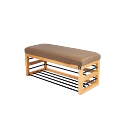 Ławka Pufa Tapicerowana Siedzisko Gładkie Ekoskóra Brązowy LGS-88 Rozmiary od 50 cm do 200 cm