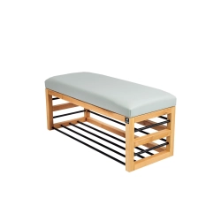 Ławka Pufa Tapicerowana Siedzisko Gładkie Ekoskóra Popiel LGS-88 Rozmiary od 50 cm do 200 cm