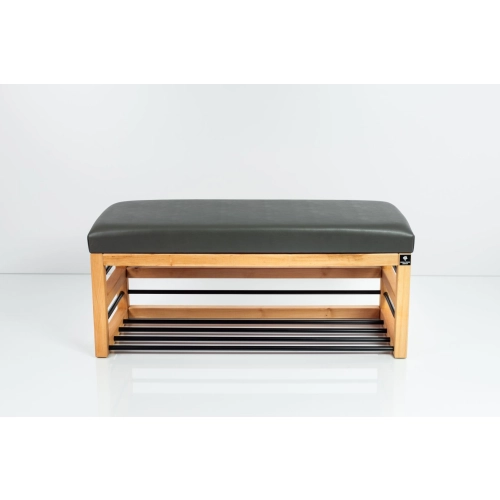 Ławka Pufa Tapicerowana Siedzisko Gładkie Ekoskóra Grafit LGS-88 Rozmiary od 50 cm do 200 cm