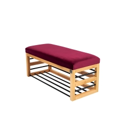 Ławka Pufa Tapicerowana Siedzisko Gładkie Bordowy LGS-88 Rozmiary od 50 cm do 200 cm