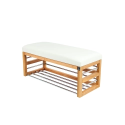 Ławka Pufa Tapicerowana Siedzisko Gładkie Ekoskóra Biały LGS-89 Rozmiary od 50 cm do 200 cm