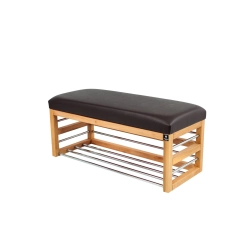 Ławka Pufa Tapicerowana Siedzisko Gładkie Ekoskóra Brązowy LGS-89 Rozmiary od 50 cm do 200 cm